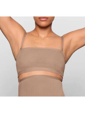 Skims Sheer Sculpt Bandeau Bralette Color Jasper Size XS